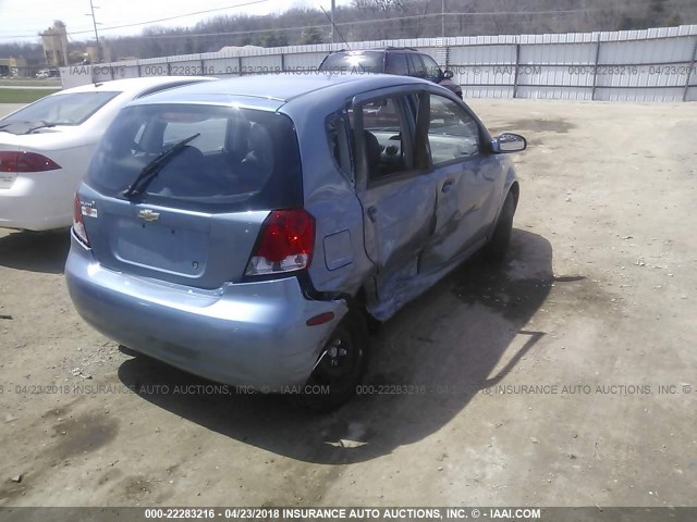 KL1TD66688B090425 - 2008 CHEVROLET AVEO LS Light Blue photo 4