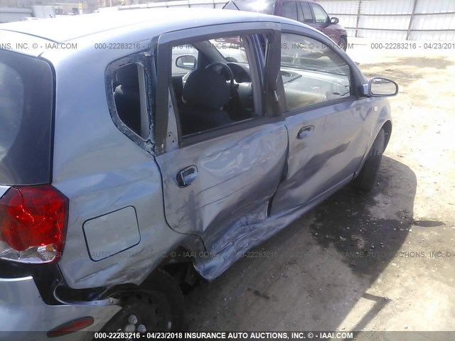 KL1TD66688B090425 - 2008 CHEVROLET AVEO LS Light Blue photo 6