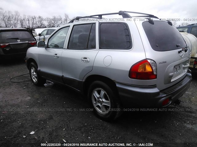 KM8SB12B54U644384 - 2004 HYUNDAI SANTA FE GL SILVER photo 3