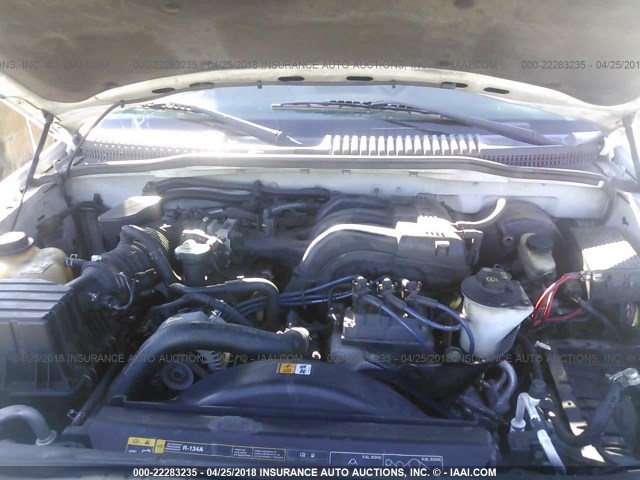1FMZU63KX4UA99223 - 2004 FORD EXPLORER XLT/XLT SPORT/NBX WHITE photo 10