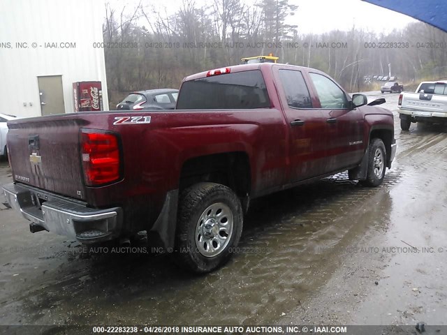 1GCVKREC4EZ213155 - 2014 CHEVROLET SILVERADO K1500 LT MAROON photo 4