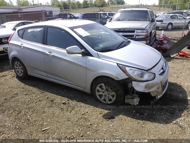 KMHCT5AE2EU173185 - 2014 HYUNDAI ACCENT GLS/GS SILVER photo 1