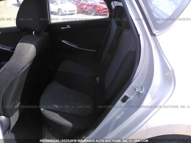 KMHCT5AE2EU173185 - 2014 HYUNDAI ACCENT GLS/GS SILVER photo 8