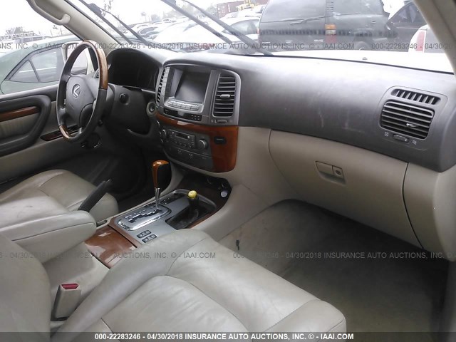 JTJHT00W833534314 - 2003 LEXUS LX 470 WHITE photo 5