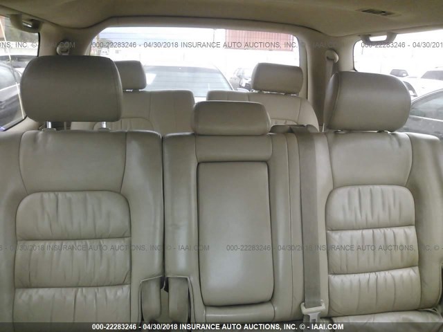 JTJHT00W833534314 - 2003 LEXUS LX 470 WHITE photo 8