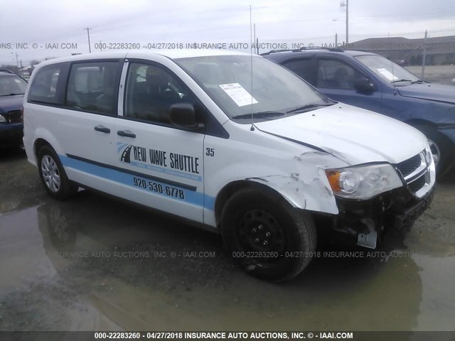 2C4RDGBG3DR814265 - 2013 DODGE GRAND CARAVAN SE WHITE photo 1