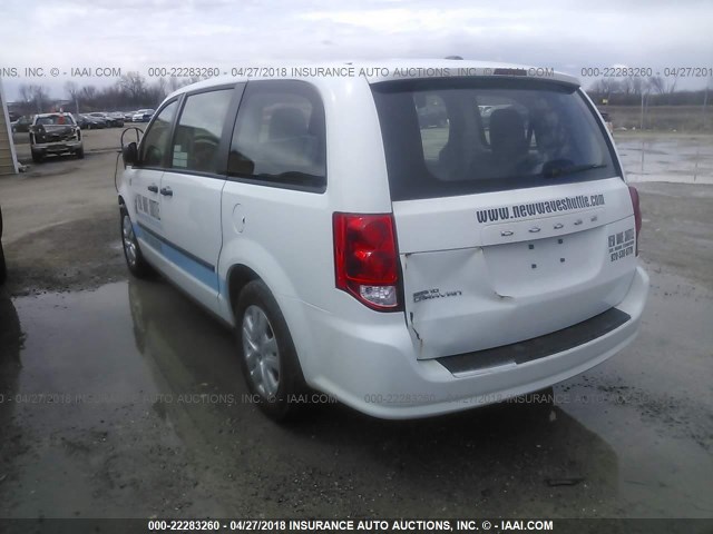 2C4RDGBG3DR814265 - 2013 DODGE GRAND CARAVAN SE WHITE photo 3