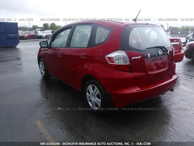 JHMGE8H25AS005851 - 2010 HONDA FIT RED photo 3