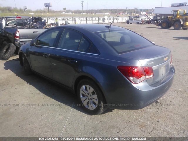 1G1PC5SH2C7279316 - 2012 CHEVROLET CRUZE LS GRAY photo 3