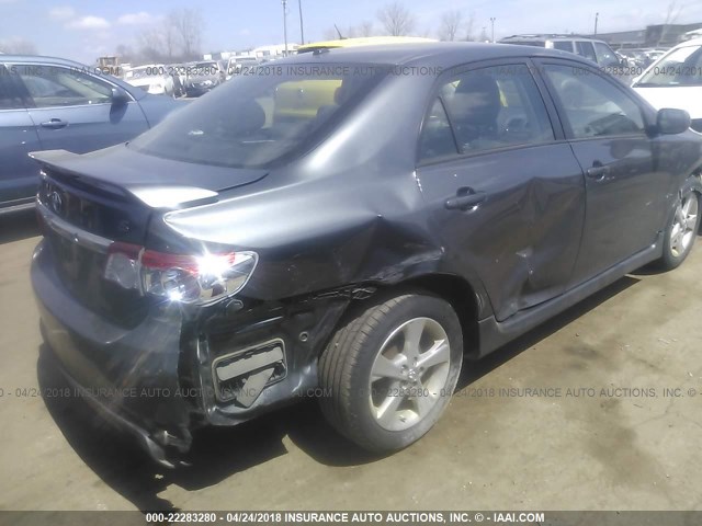 2T1BU4EE6BC727371 - 2011 TOYOTA COROLLA S/LE GRAY photo 6