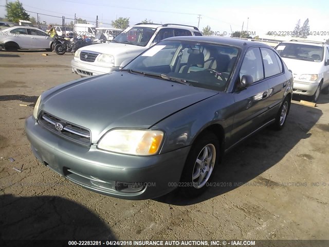 4S3BE635117204996 - 2001 SUBARU LEGACY L GREEN photo 2