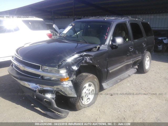 1GNEC13V65J243881 - 2005 CHEVROLET TAHOE C1500 BLACK photo 2