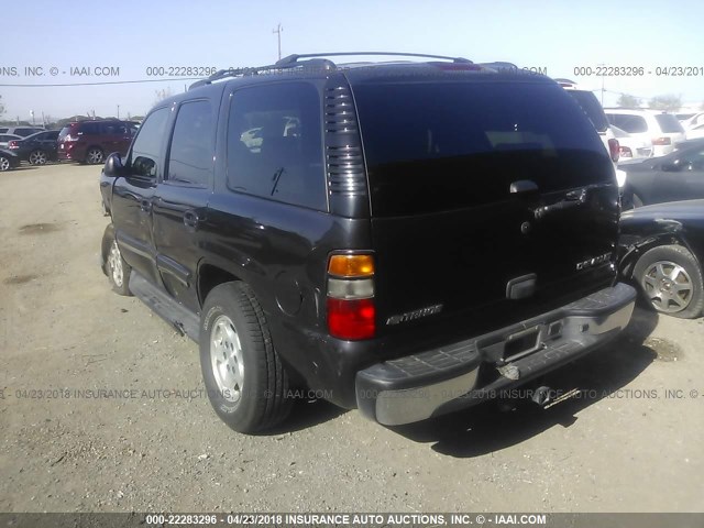 1GNEC13V65J243881 - 2005 CHEVROLET TAHOE C1500 BLACK photo 3