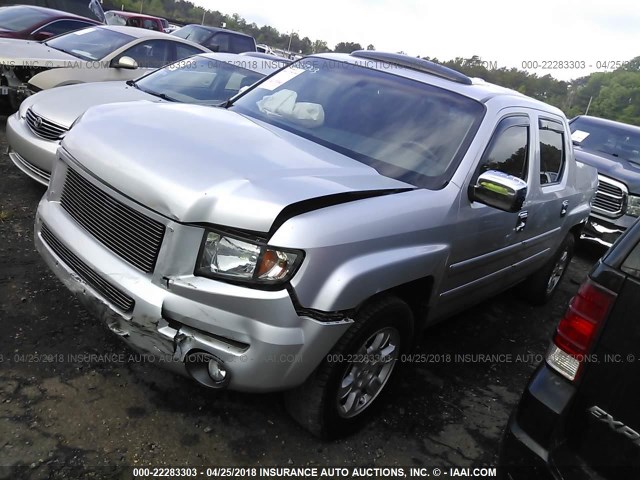 2HJYK16506H547985 - 2006 HONDA RIDGELINE RTL SILVER photo 2