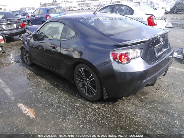 JF1ZNAA10D1734732 - 2013 TOYOTA SCION FR-S GRAY photo 3