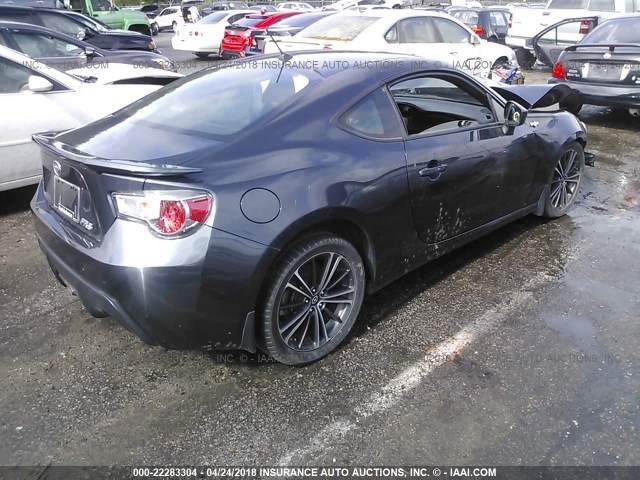 JF1ZNAA10D1734732 - 2013 TOYOTA SCION FR-S GRAY photo 4