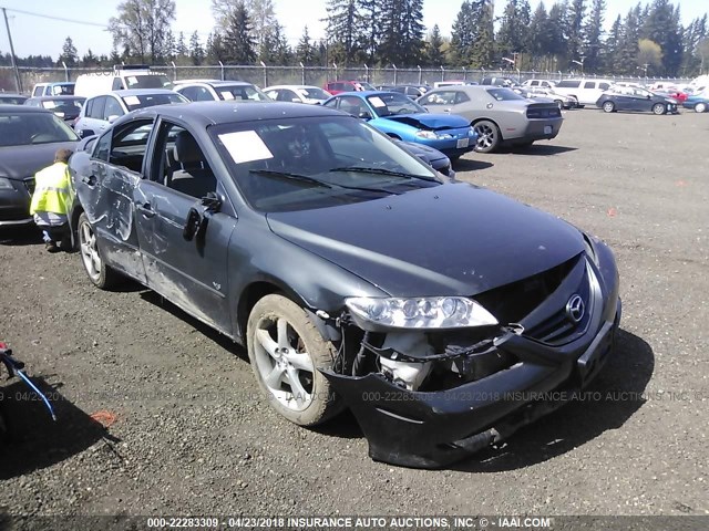 1YVHP84D855M57234 - 2005 MAZDA 6 S GRAY photo 1