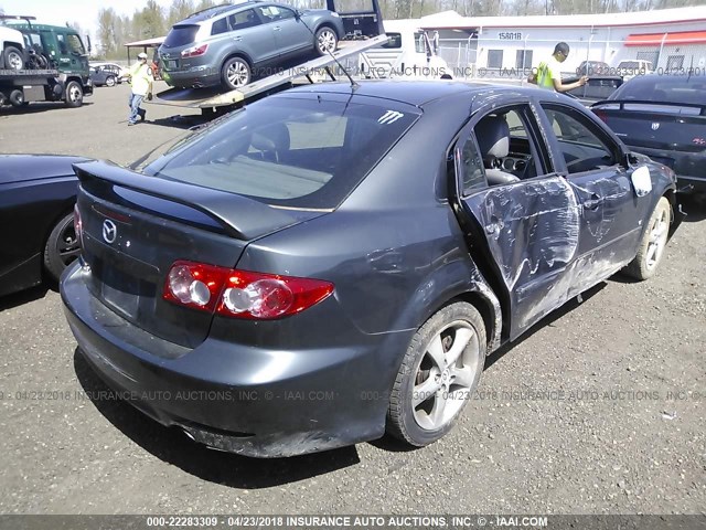 1YVHP84D855M57234 - 2005 MAZDA 6 S GRAY photo 4