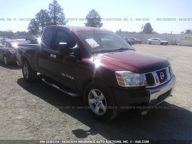 1N6BA06A47N202307 - 2007 NISSAN TITAN XE/SE/LE RED photo 1