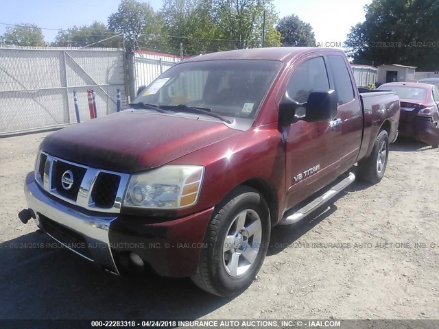 1N6BA06A47N202307 - 2007 NISSAN TITAN XE/SE/LE RED photo 2