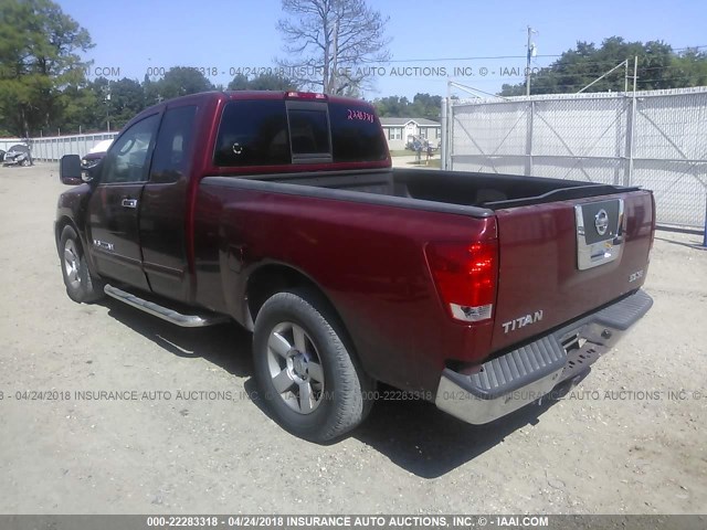 1N6BA06A47N202307 - 2007 NISSAN TITAN XE/SE/LE RED photo 3