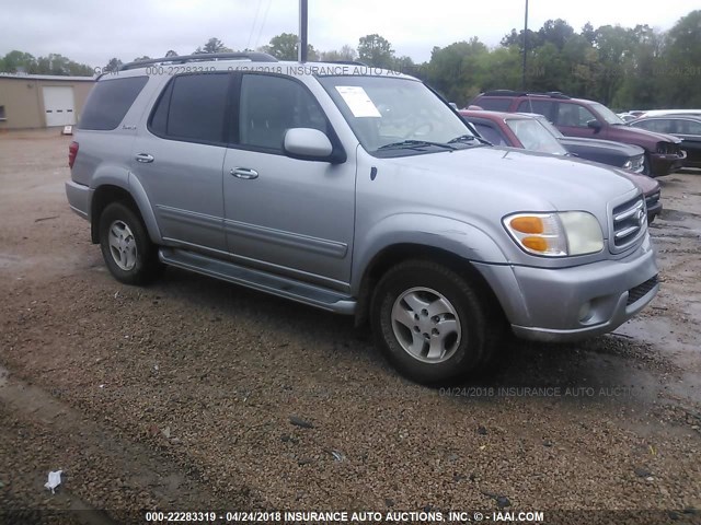 5TDZT38AX2S090593 - 2002 TOYOTA SEQUOIA LIMITED GRAY photo 1