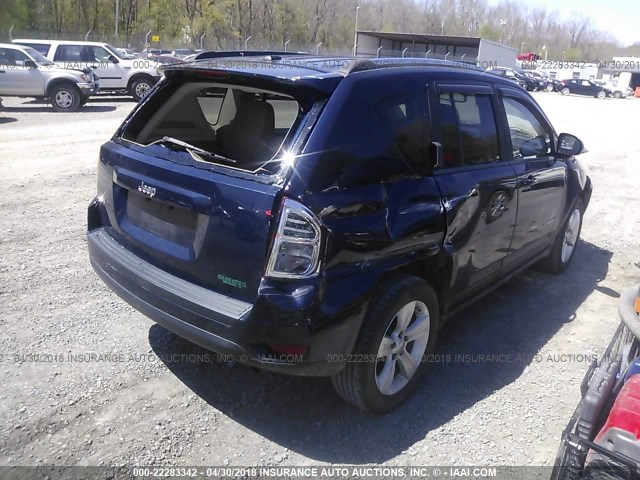 1C4NJDBB7CD630653 - 2012 JEEP COMPASS SPORT BLUE photo 4