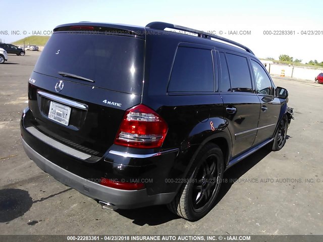 4JGBF71E89A442344 - 2009 MERCEDES-BENZ GL 450 4MATIC BLACK photo 4