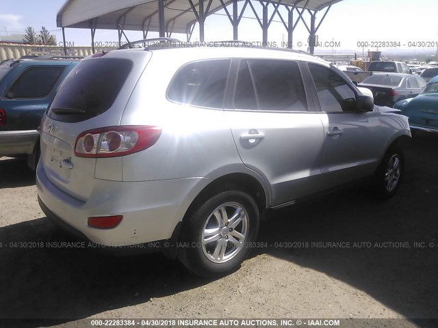 5XYZG3AB0CG140732 - 2012 HYUNDAI SANTA FE GLS SILVER photo 4