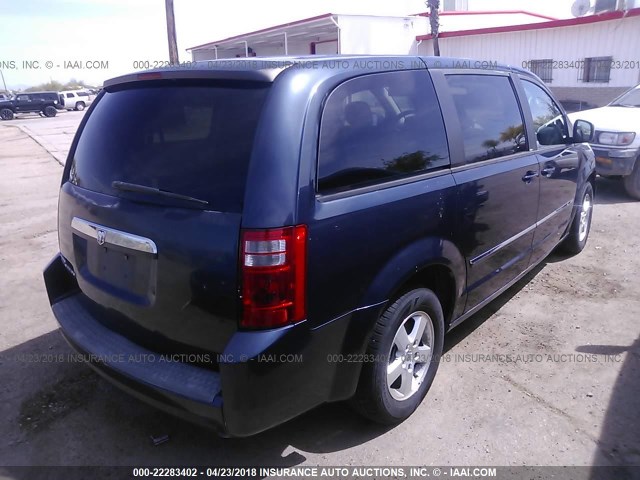 1D8HN54P18B124157 - 2008 DODGE GRAND CARAVAN SXT BLUE photo 4