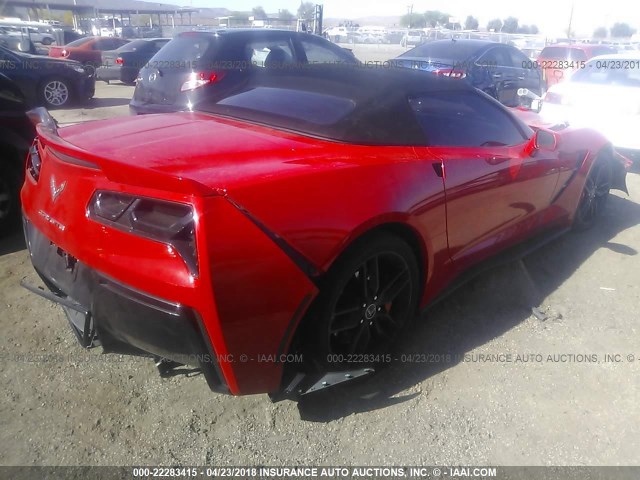 1G1YK3D77E5122721 - 2014 CHEVROLET CORVETTE STINGRAY/2LT/Z51 RED photo 4