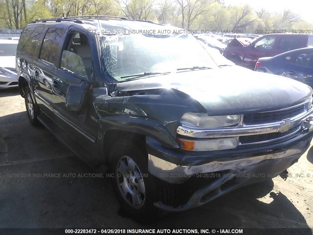 3GNFK16T11G166740 - 2001 CHEVROLET SUBURBAN K1500 GREEN photo 1