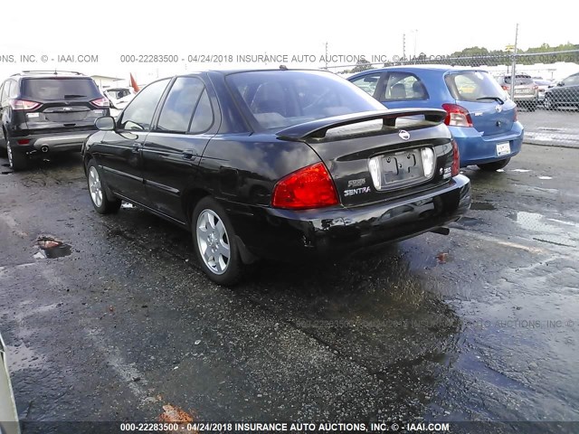 3N1CB51D66L588006 - 2006 NISSAN SENTRA 1.8/1.8S BLACK photo 3