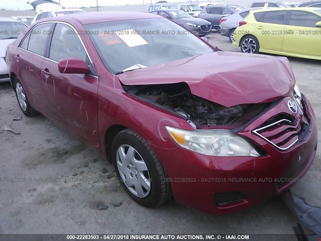 4T1BF3EK5AU063264 - 2010 TOYOTA CAMRY SE/LE/XLE RED photo 1