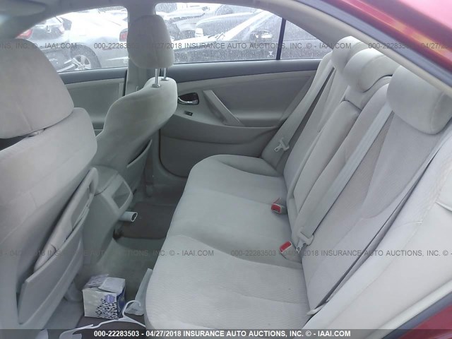 4T1BF3EK5AU063264 - 2010 TOYOTA CAMRY SE/LE/XLE RED photo 8