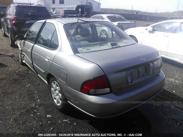 3N1CB51D6YL306286 - 2000 NISSAN SENTRA XE/GXE GRAY photo 3