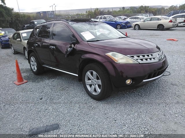 JN8AZ08T66W425662 - 2006 NISSAN MURANO SL/SE/S BURGUNDY photo 1