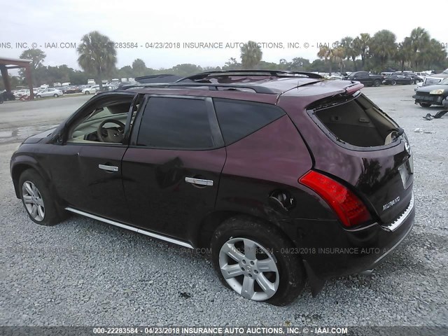 JN8AZ08T66W425662 - 2006 NISSAN MURANO SL/SE/S BURGUNDY photo 6