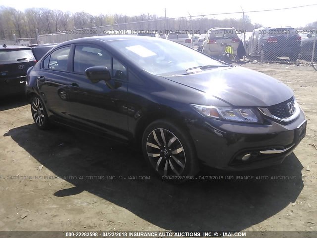 2HGFB2F93FH501010 - 2015 HONDA CIVIC EXL BLACK photo 1
