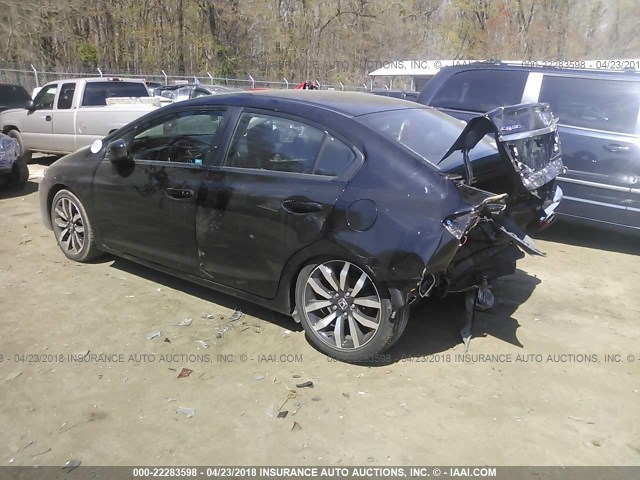 2HGFB2F93FH501010 - 2015 HONDA CIVIC EXL BLACK photo 3