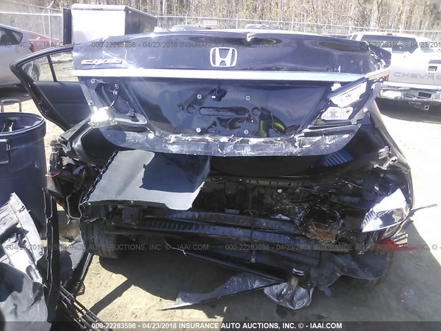 2HGFB2F93FH501010 - 2015 HONDA CIVIC EXL BLACK photo 6