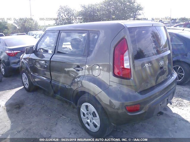 KNDJT2A53D7529571 - 2013 KIA SOUL GRAY photo 3