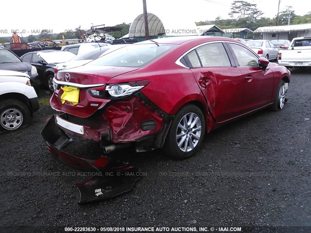 JM1GJ1U59F1186227 - 2015 MAZDA 6 SPORT RED photo 4