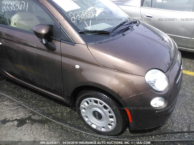 3C3CFFAR3CT383228 - 2012 FIAT 500 POP BROWN photo 1