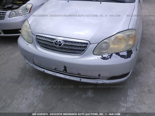 1NXBR32E45Z461125 - 2005 TOYOTA COROLLA CE/LE/S SILVER photo 6