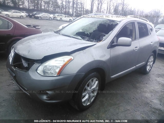 JN8AS5MVXBW661413 - 2011 NISSAN ROGUE S/SV/KROM GRAY photo 2