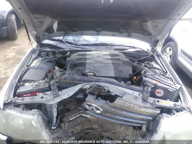 JNKAY41E23M002942 - 2003 INFINITI M45 SILVER photo 10