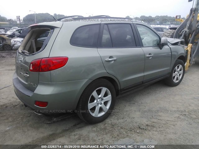 5NMSH13E07H019656 - 2007 HYUNDAI SANTA FE SE/LIMITED GREEN photo 4