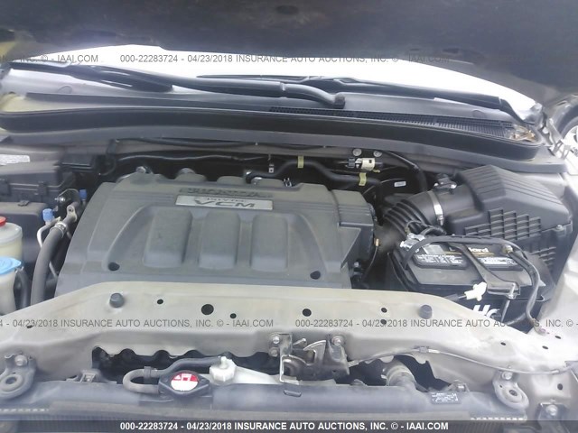 5FNRL3H76AB048039 - 2010 HONDA ODYSSEY EXL ყავისფერი ფოტო 10