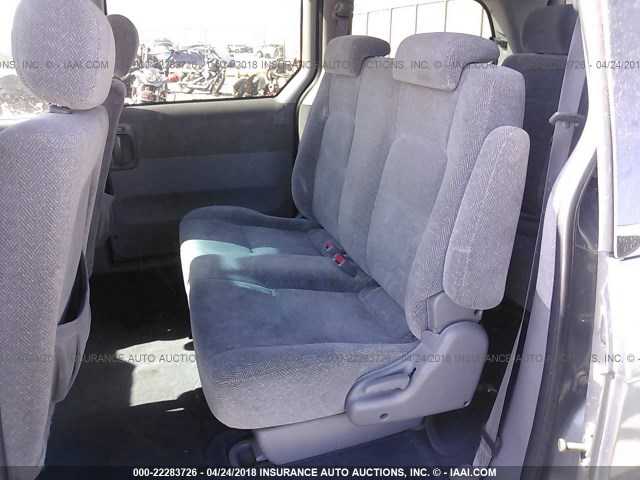 KNDUP131826315362 - 2002 KIA SEDONA EX/LX GRAY photo 8